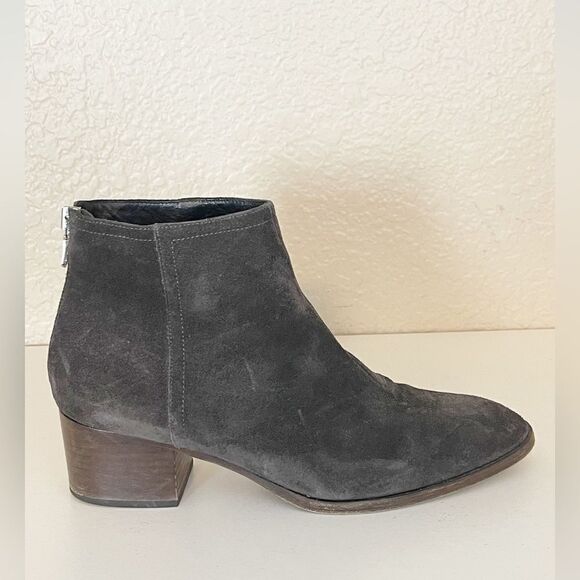 Rag & Bone Wesley Gray Suede Ankle Boots Size 38.5 - Picture 1 of 9